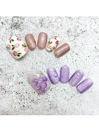 10月フットネイル￥9900