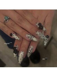 シルバーマグネットネイル
