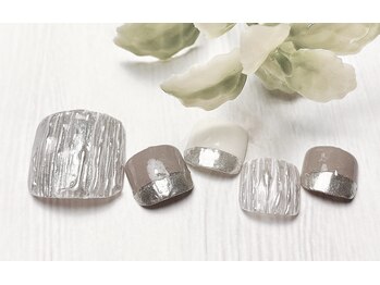 ネイルサロン クランベリー(Cranberry)/【FOOT】モコモコ秋フット