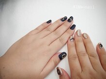 ケイアイエムネイル(KIM nail)/マット×キラキラちぐはぐネイル