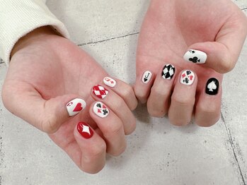 ネイル ビューティーマジック 葛西本店/トランプ柄ネイル
