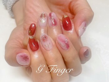 ジーフィンガー 大井町店(G Finger)/大人のクラシカルローズネイル♪
