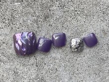 ネイルドッグ(NAIL DOG)/パープルミラーフットネイル♪