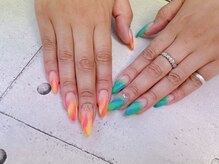 ネイル ビューティーマジック 葛西本店/マットマーブルネイル