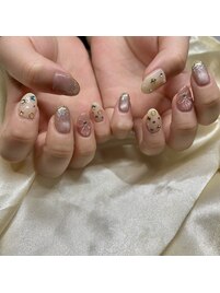 プリンセスぽいネイル