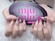 ミュウミュウ(miumiu)/黒いリュボンネイル