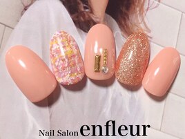 春色ツイード☆ネイル