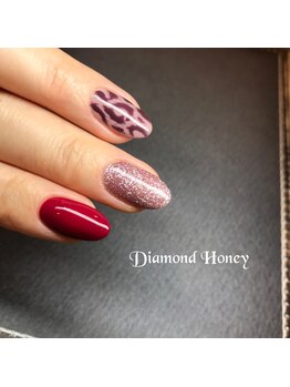 ダイアモンド ハニー(Diamond Honey)/レオパードネイル