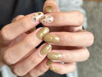 アールネイル(r.nail)/くすみグリーン