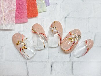 アルセア 上野御徒町店(Alcea)/成人式ネイル 和装 フレンチ