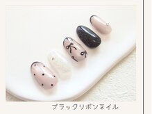 プレンティー 北千住西口店(plenty)/ブラックリボンネイル