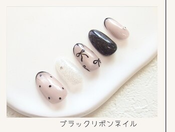 プレンティー 北千住西口店(plenty)/ブラックリボンネイル