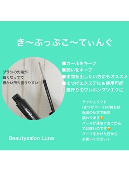ビューティーサロン ルナ(Beautysalon Luna)/オススメコーティング剤