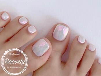 ルブリー 代官山店(Roovely)/FOOT☆オーロラミラーネイル