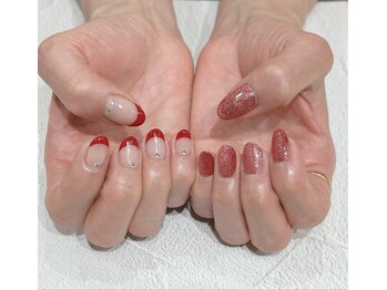 ネイルアンドブライダルエステ ベルム(Belm)/赤ネイル