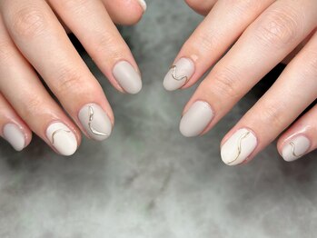 ブリスフルハピネス(Blissful happiness)/マットシンプルデザインネイル