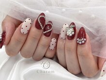 チャロム(Charom)/ボルドーガーリーネイル .+。*