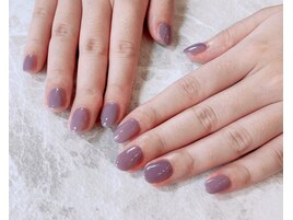 ～くすみパープルネイル～