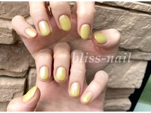 ブリスネイル(bliss-nail)/ワンカラー＋オーロラパウダー