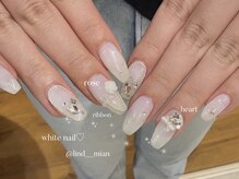 リンドネイル バイ モカ アンド ララ(Lind nail by moca and LaLa)/【mian】ホワイトネイル