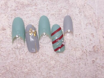 アンベリール 横浜店(Embellir)/(1861)リボンモチーフネイル