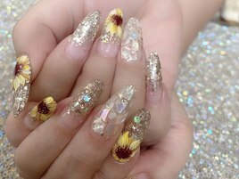 ひまわりネイル
