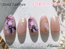 (3387)入学式に♪フラワーネイル