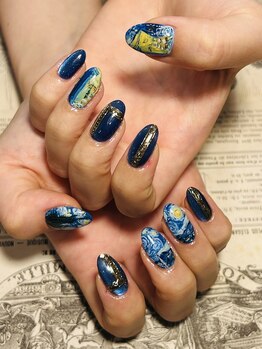 ライノネイル 天王町の写真/こだわり派さんにぴったり！理想のイメージを指先に♪高い再現性とセンスで、憧れのアートを指先に再現。