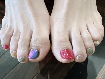 ネイルサロン リスタ(Rista)/マグネット　カラフル　フット