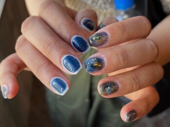 アイネイルズ 梅田店(I nails)/アシメニュアンス¥9700