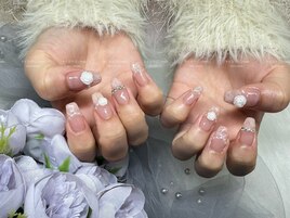 レースフレンチネイル