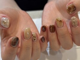 秋ニュアンスネイル/ブラウン