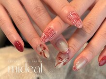 ミディール(mideal)/ツイードクリスマスネイル