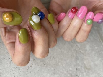 ヨヘン 芦屋店(YoHen)/アシンメトリーネイル