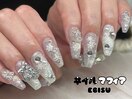 冬ネイル/ガーリー/ビジュー