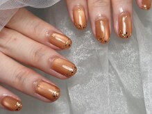 ネイルモア 藤が丘店(nail mor.)/マグネット×シアーオレンジ