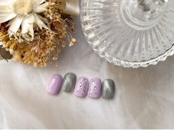 蝶々マグネットネイル