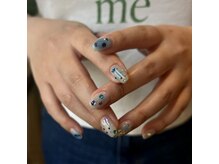 オマモリ ネイル 心斎橋店(omamori nail)/originalラメ×チークネイル