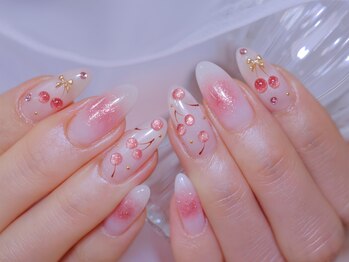 幻之花ネイル/さくらんぼネイル チークネイル