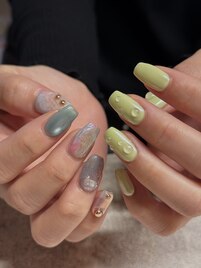 春カラー☆アシメデザイン