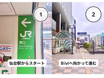 モーム 仙台駅東口店(mo-mu)/経路案内　《1》