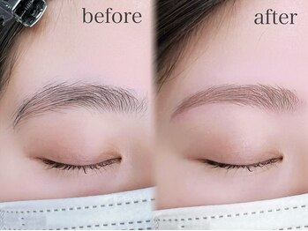 エサージュ 銀座店/【メイク前】眉毛WAX×眉カラー