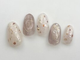 ぷっくり　ニュアンス　箔　ラメ