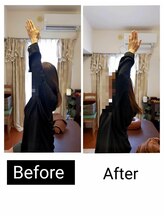 アース エンジェル整体院/ビフォアフ　肩こり　ストレッチ