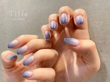 ティファ 大宮(Tiffa)/ツヤツヤブルーオーロラネイル