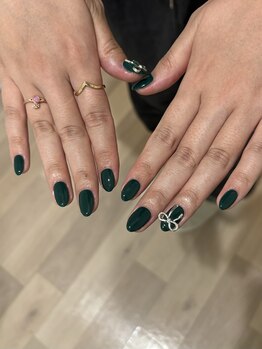 ネイルスタンド ツキイチ(NAIL STAND)/ワンカラー+ストーン