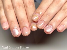 シンプルミラーネイル