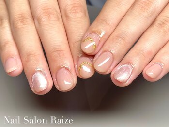 ライズ 本町店(Raize)/シンプルミラーネイル