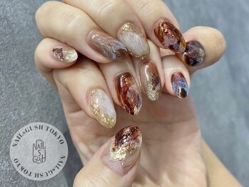 ネイルズガッシュ 溝の口店(NAILs GUSH)/ニュアンス/秋ネイル/ミラー