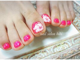 フットフラワーネイル